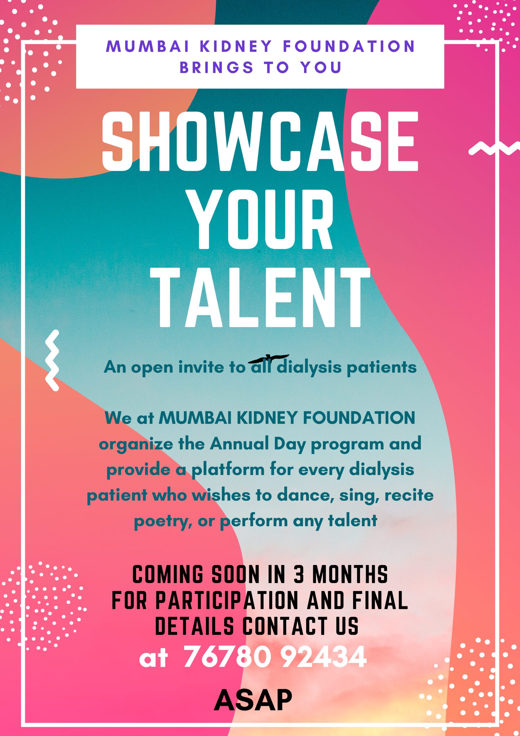 Showcase Your Talent Mumbai Kidney Foundation